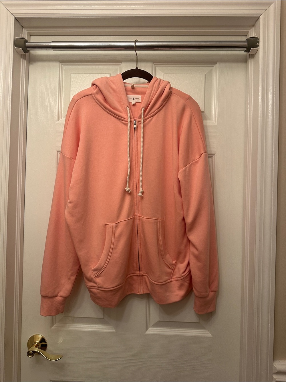 Lou & Grey Peach Zip-Up Hoodie